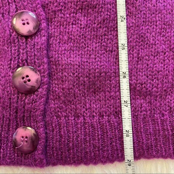 Stile Benetton Purple Knit Button Front Cardigan - Picture 6 of 6